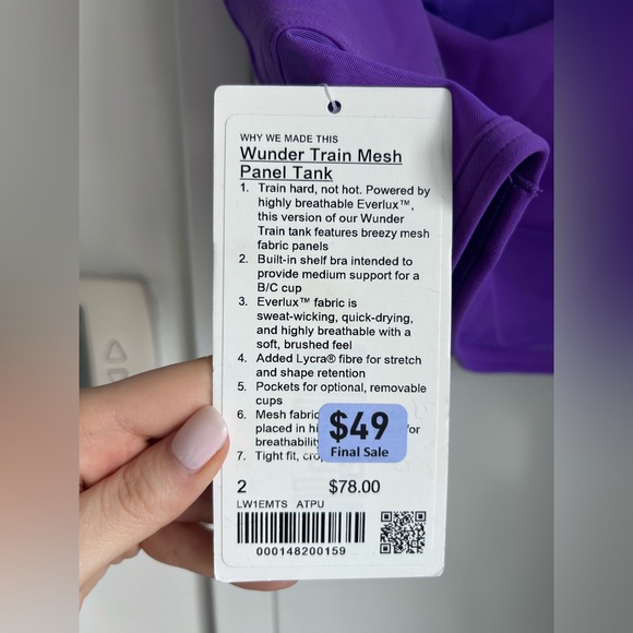 Lululemon Wunderunder Tank - Picture 3 of 3